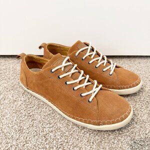 Palladium Suede Leather Lace Up Sneakers in Tan‎ Comfort Walking Womens Size 8.5